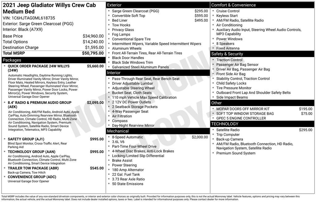 Used 2021 Jeep Gladiator Willys image 12