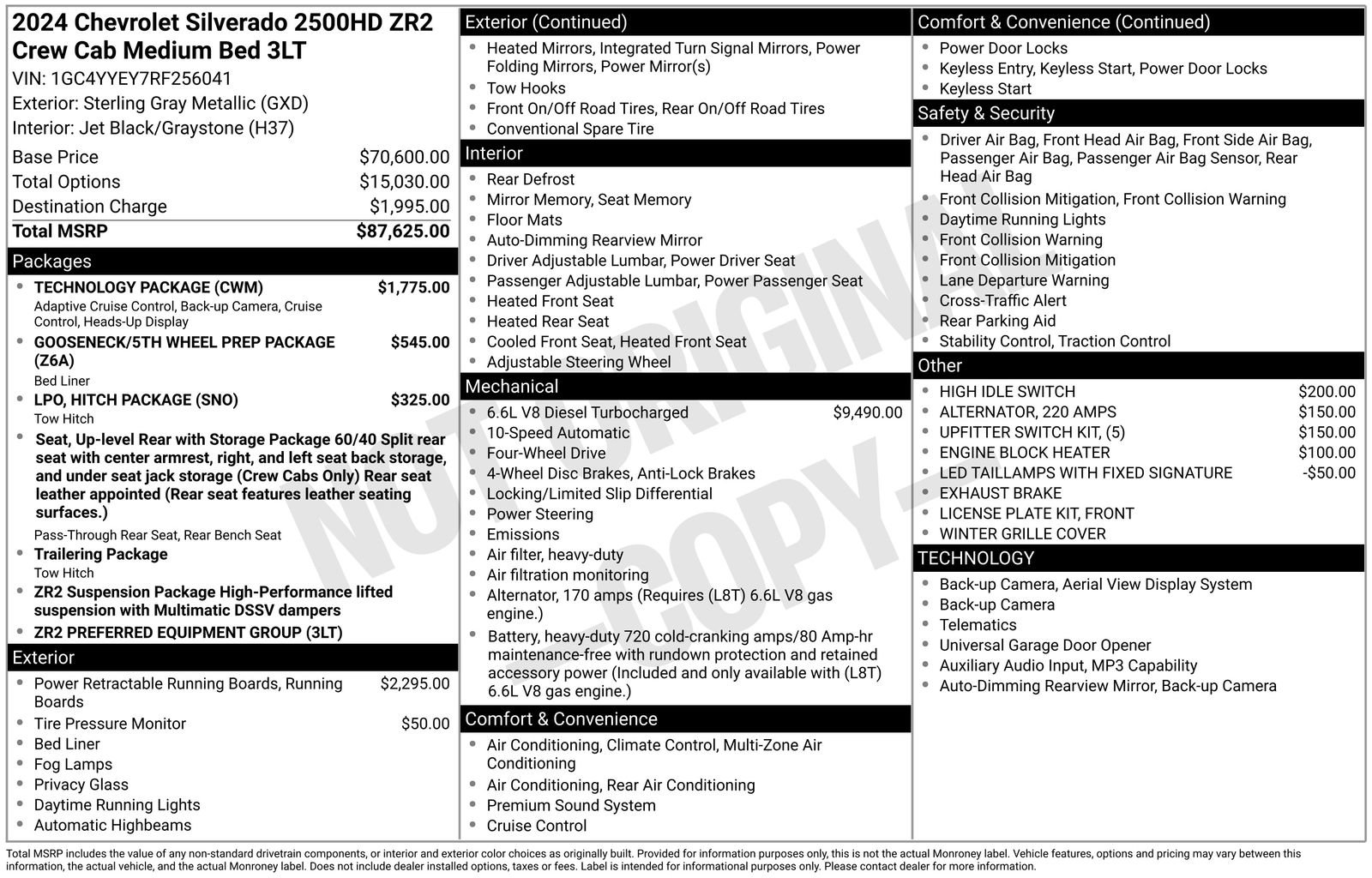 Used 2024 Chevrolet Silverado 2500 ZR2 w/ Technology Package AWD/4WD image 51