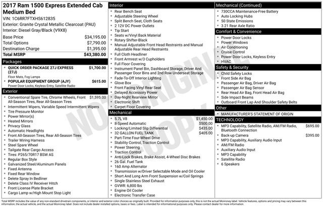 Used 2017 RAM 1500 Express AWD/4WD image 31