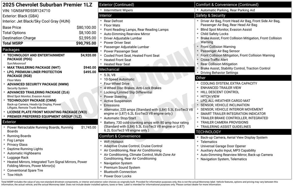 New 2025 Chevrolet Suburban Premier AWD/4WD image 28