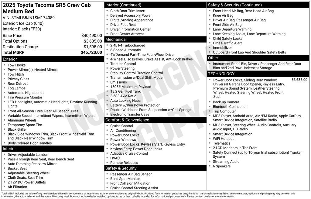 Used 2025 Toyota Tacoma SR5 AWD/4WD image 40