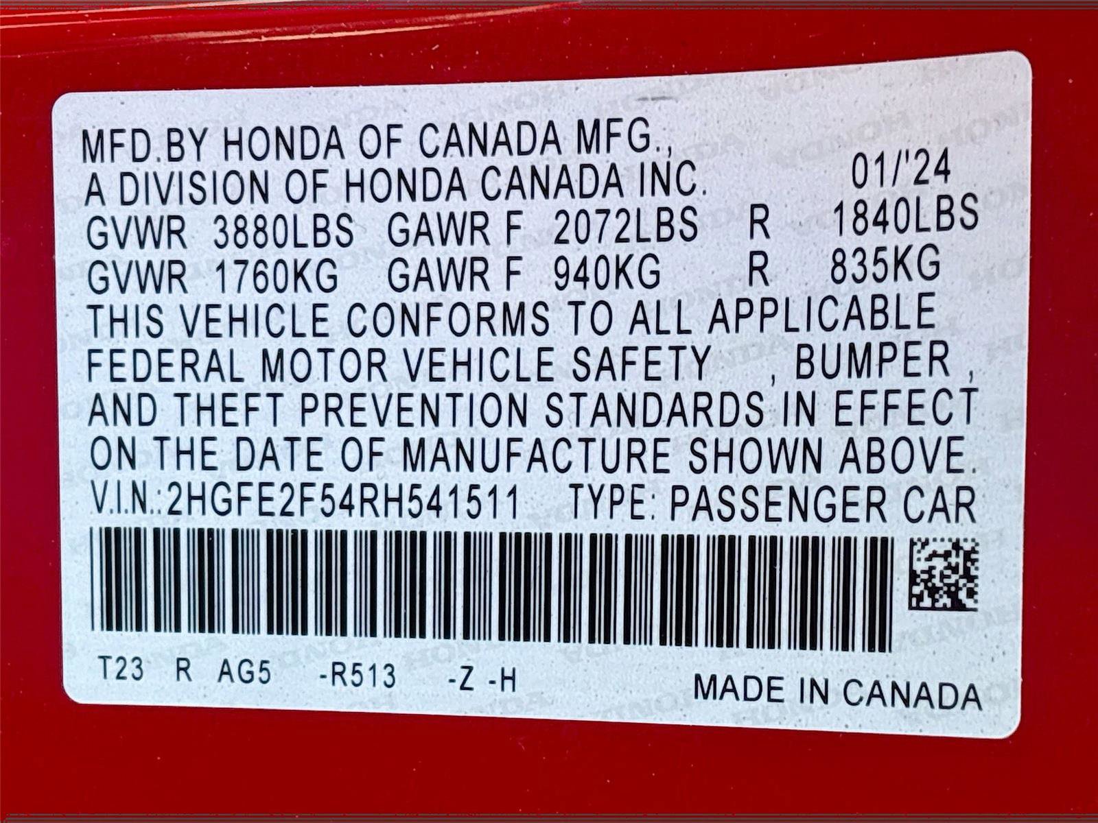 Used 2024 Honda Civic Sport image 33