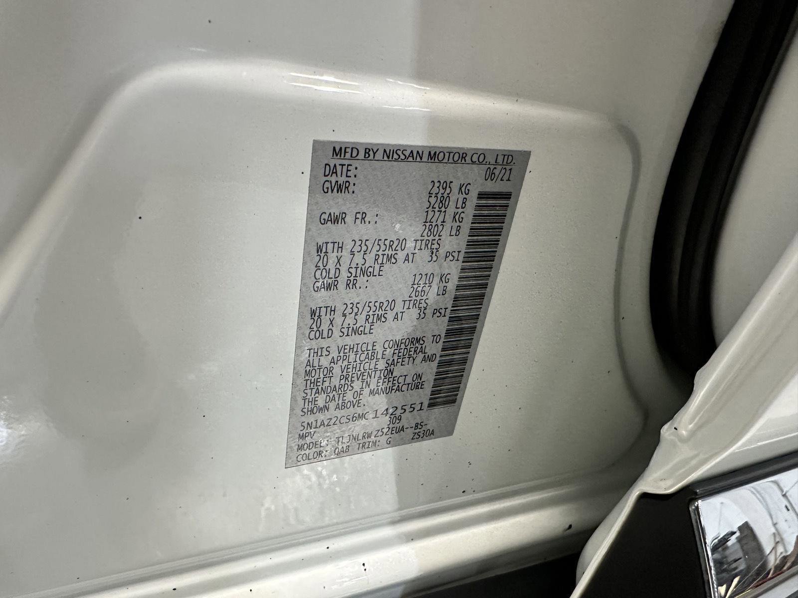 Used 2021 Nissan Murano SL w/ SL Moonroof Package image 12