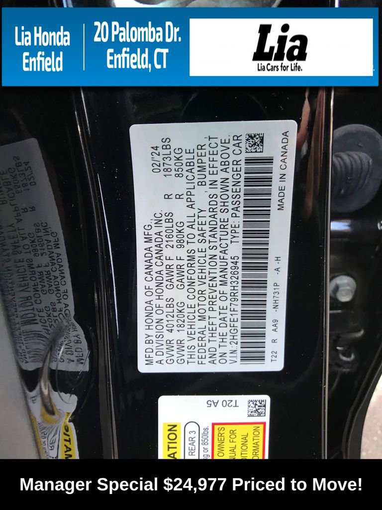 Certified 2024 Honda Civic EX image 15