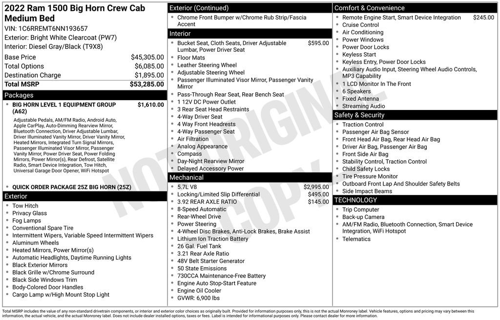Used 2022 RAM 1500 Big Horn RWD image 50