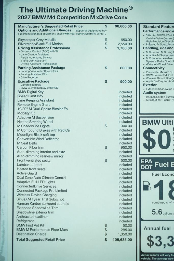 New 2027 BMW M4 xDrive Competition AWD/4WD image 10