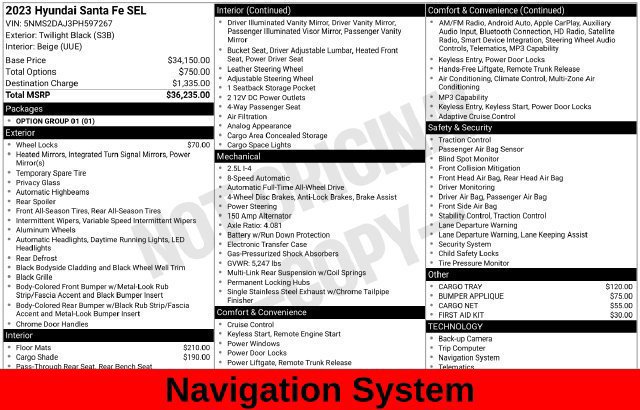 Used 2023 Hyundai Santa Fe SEL AWD/4WD image 9