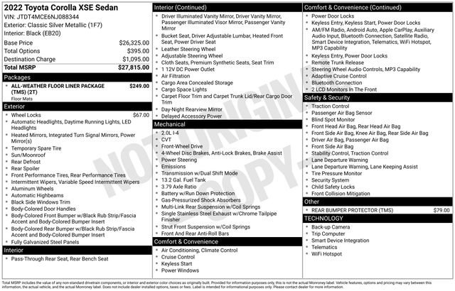 Certified 2022 Toyota Corolla XSE FWD image 29