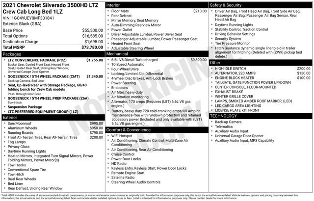 Certified 2021 Chevrolet Silverado 3500 LTZ w/ LTZ Convenience Package AWD/4WD image 27