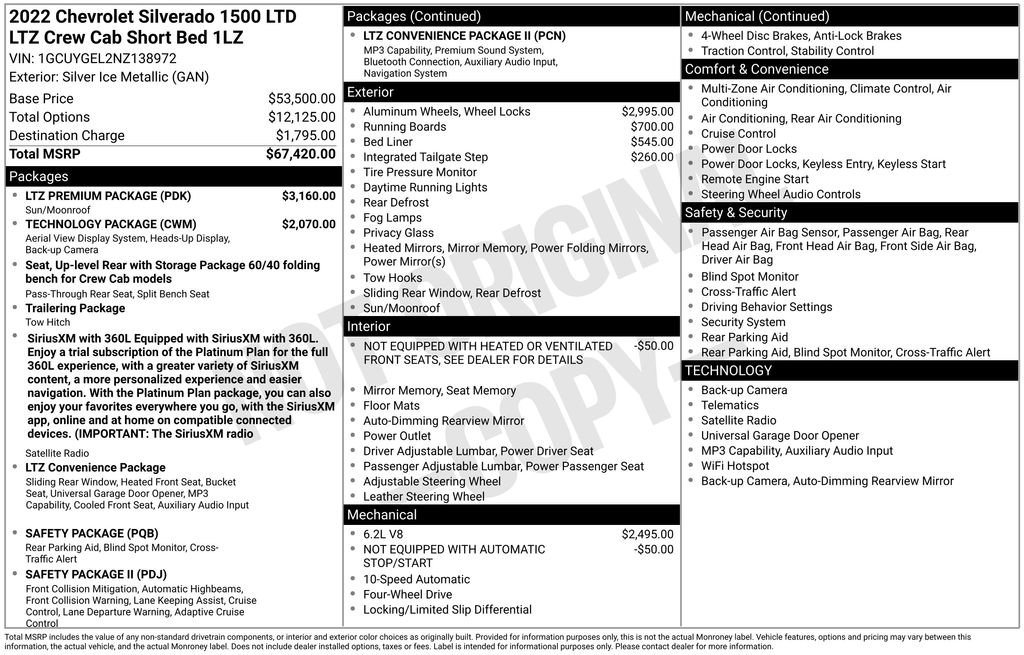 Used 2022 Chevrolet Silverado 1500 LTZ w/ LTZ Premium Package AWD/4WD image 6