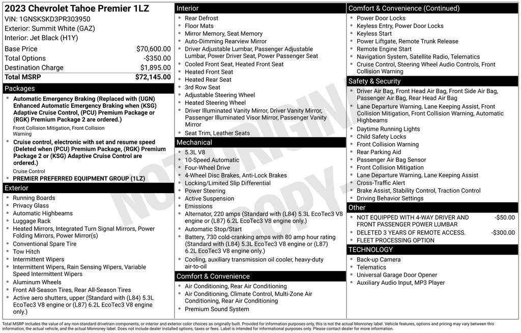 Used 2023 Chevrolet Tahoe Premier AWD/4WD image 27