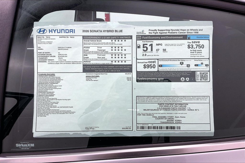 New 2026 Hyundai Sonata Blue FWD image 32