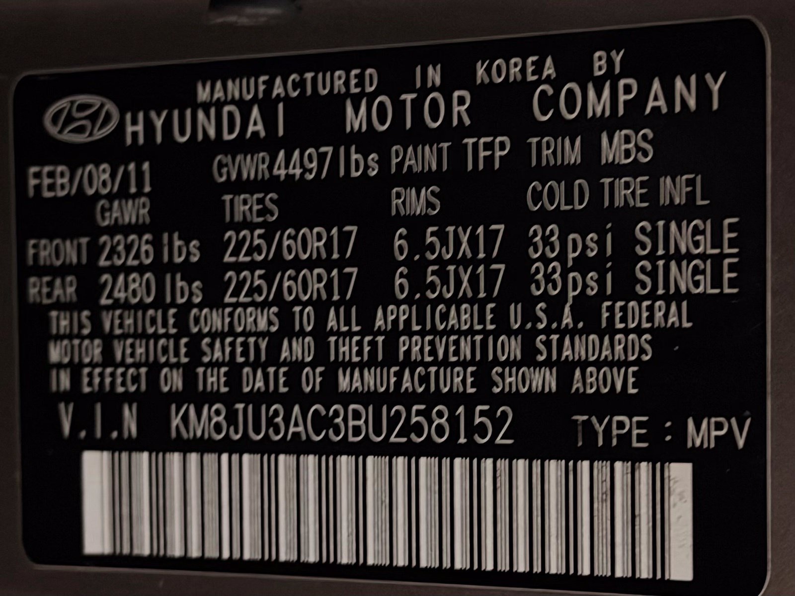 Used 2011 Hyundai Tucson GLS FWD image 37