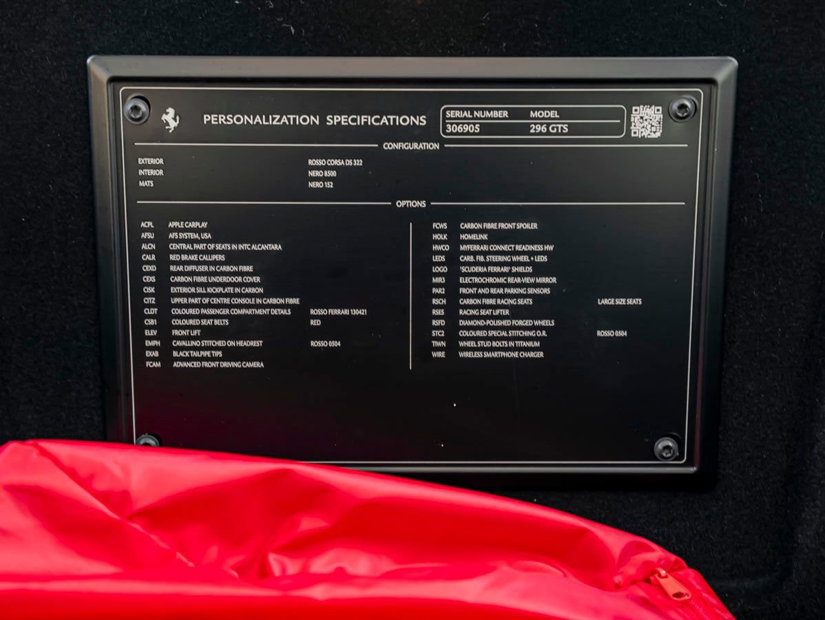 Used 2024 Ferrari 296 GTS RWD image 38
