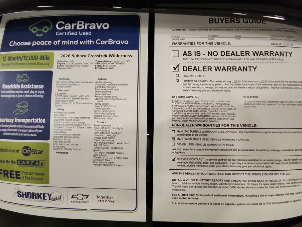 Used 2026 Subaru Crosstrek 2.5i Wilderness AWD/4WD image 31