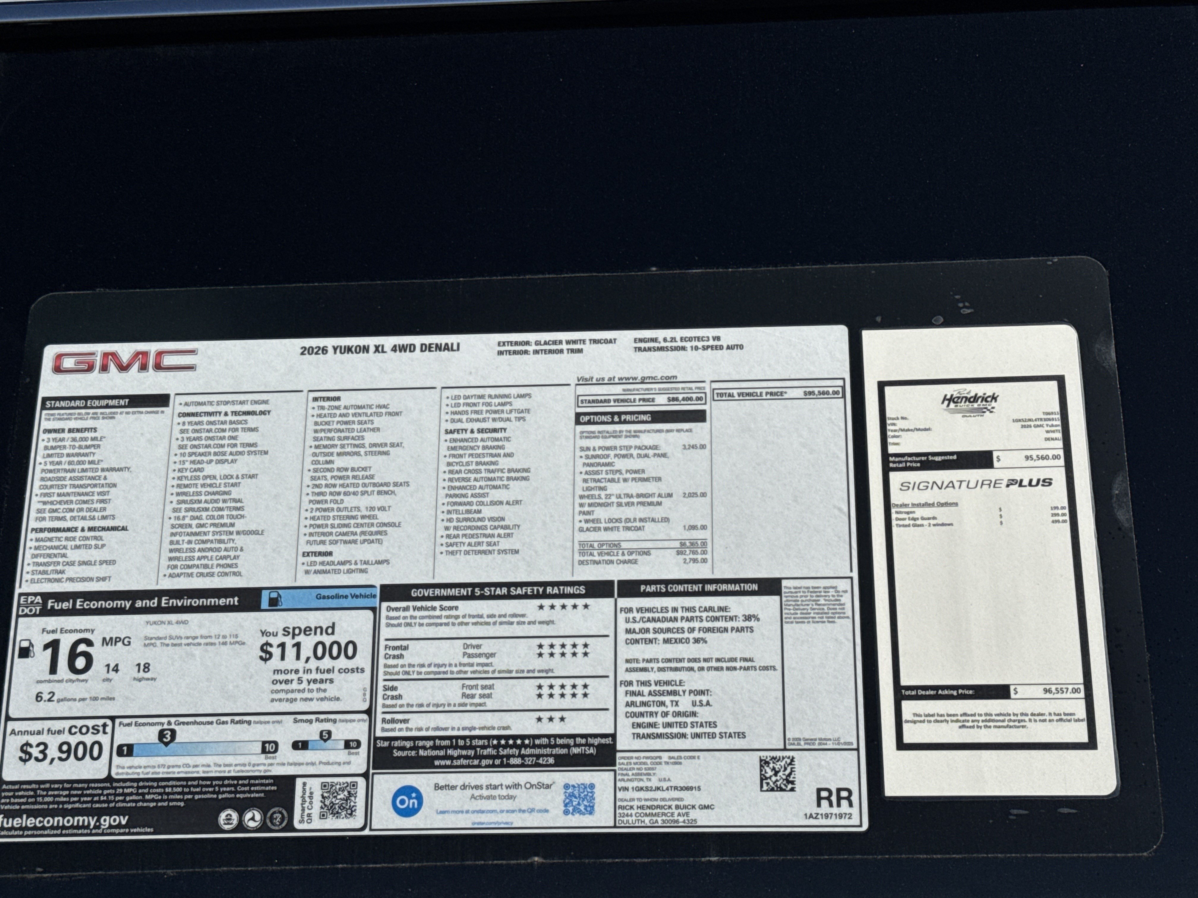 New 2026 GMC Yukon XL Denali w/ Sun & Power Step Package AWD/4WD image 41