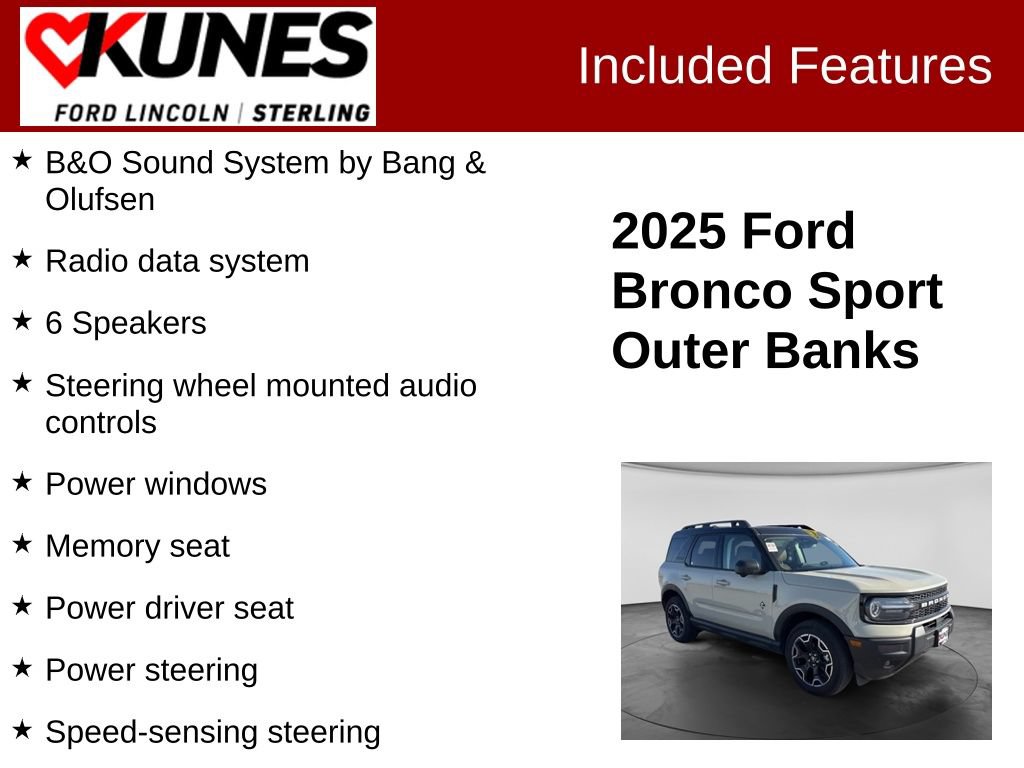 Used 2025 Ford Bronco Sport Outer Banks w/ Outer Banks Tech Package+ AWD/4WD image 3