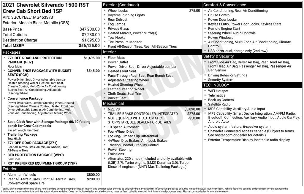 Certified 2021 Chevrolet Silverado 1500 RST AWD/4WD image 11
