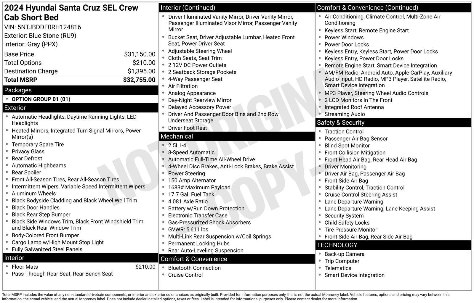 Certified 2024 Hyundai Santa Cruz SEL image 22