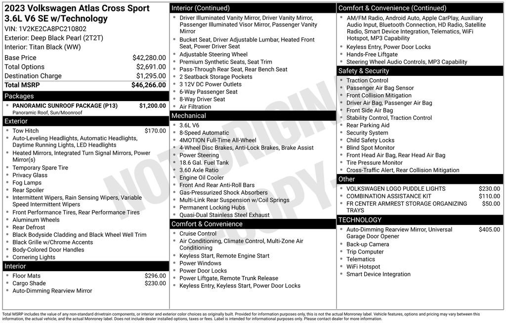 Used 2023 Volkswagen Atlas Cross Sport SE w/ Panoramic Sunroof Package image 11