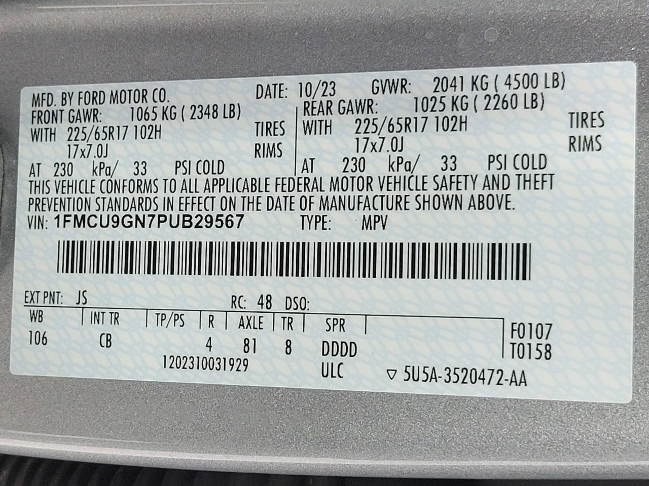 Used 2023 Ford Escape Active w/ Tech Pack #2 image 63