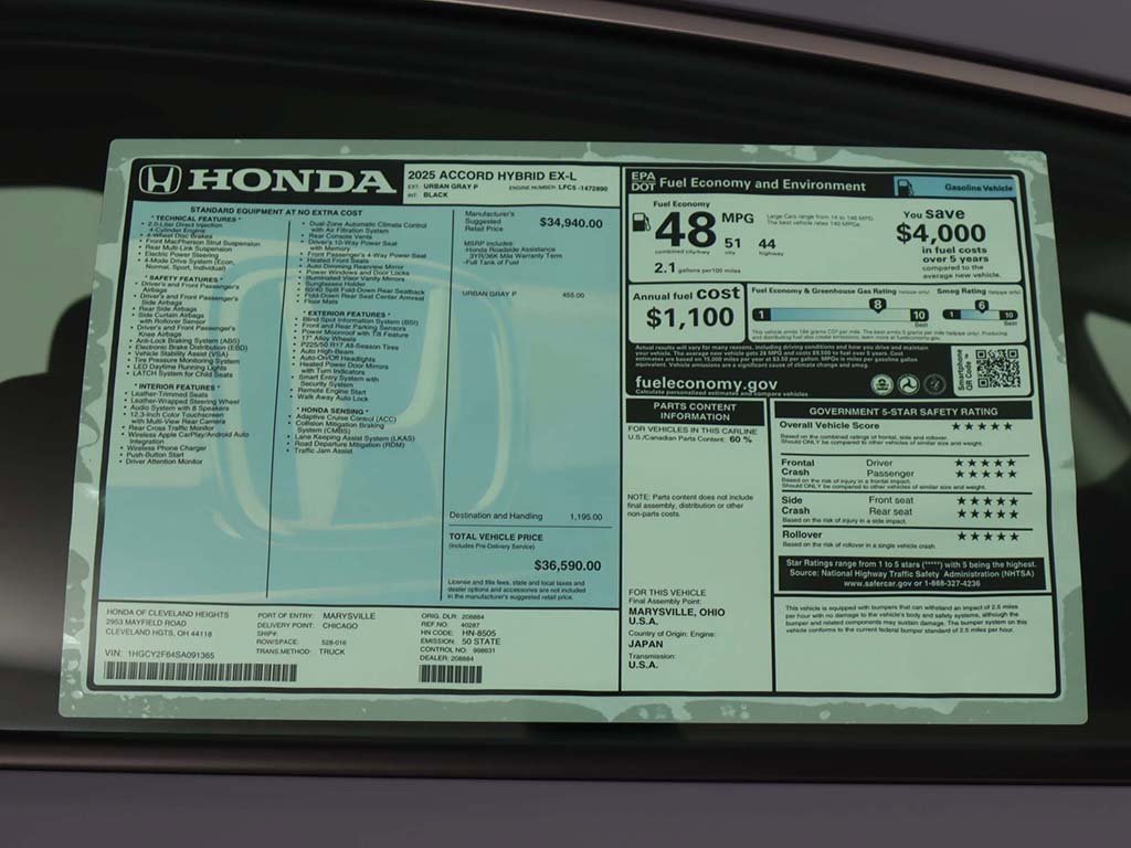 New 2025 Honda Accord EX-L image 22