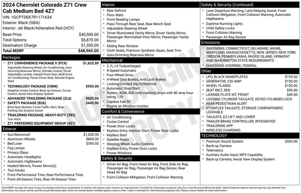 Used 2024 Chevrolet Colorado Z71 w/ Z71 Convenience Package 2 image 2