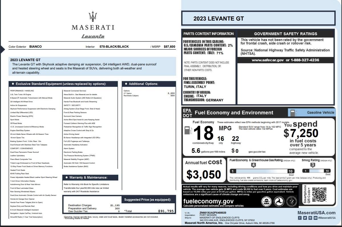 Used 2023 Maserati Levante GT AWD/4WD image 7