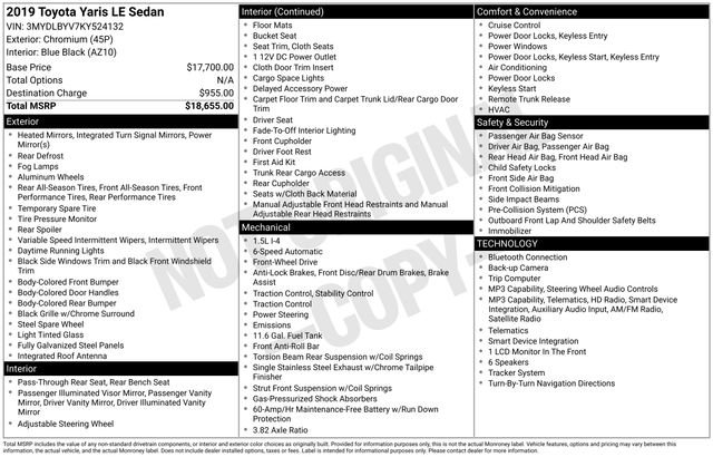 Used 2019 Toyota Yaris LE FWD image 25