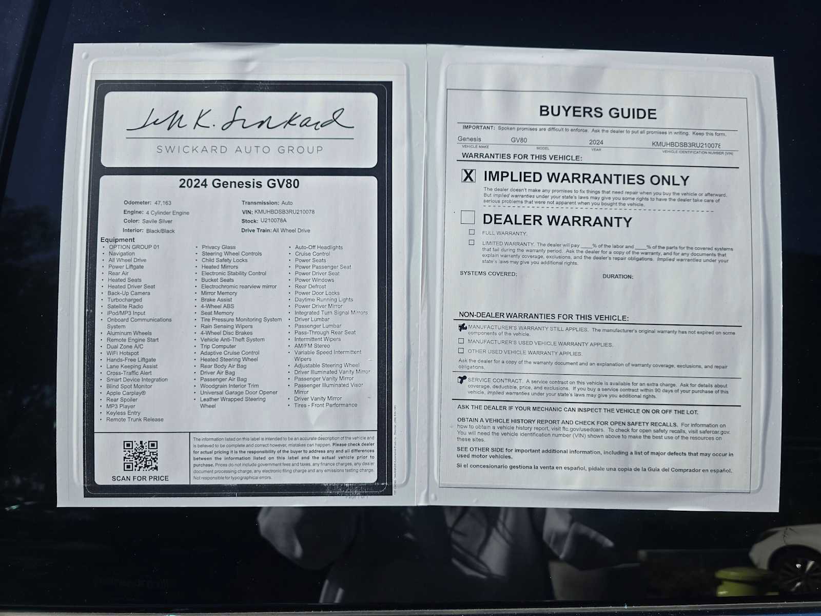 Used 2024 Genesis GV80 2.5T image 17