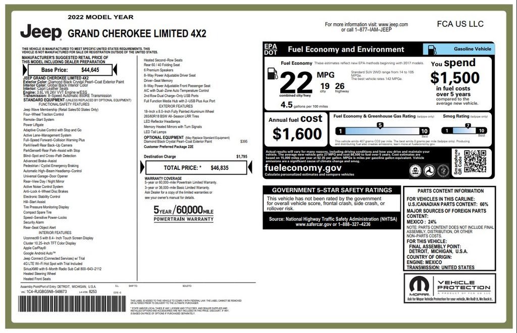 Used 2022 Jeep Grand Cherokee Limited RWD image 4