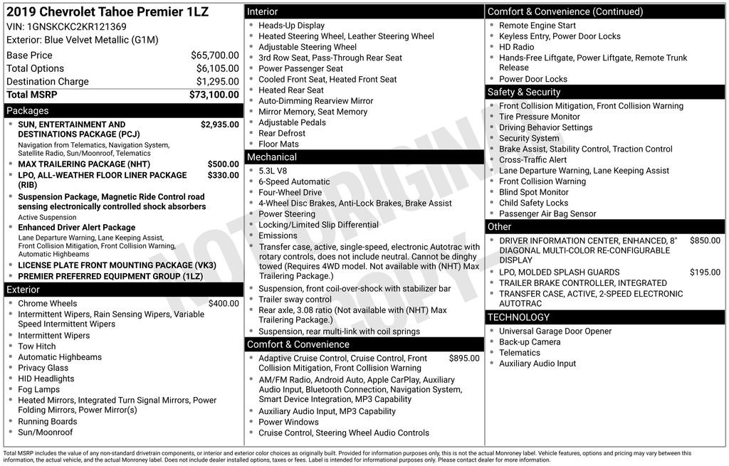 Used 2019 Chevrolet Tahoe Premier AWD/4WD image 37