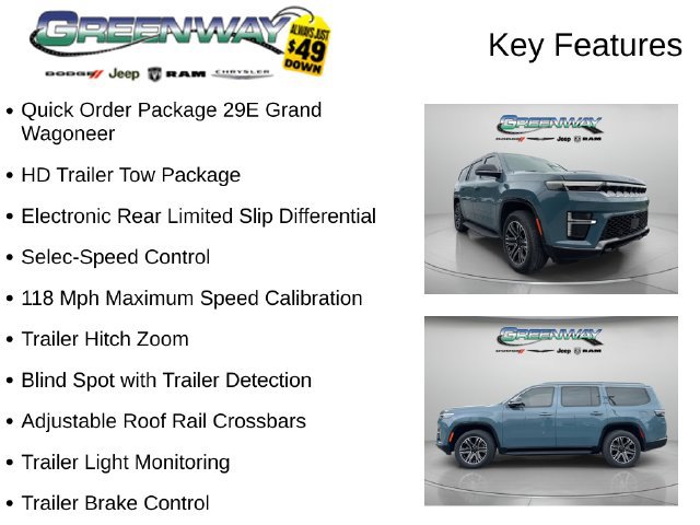 Used 2026 Jeep Grand Wagoneer 4WD w/ HD Trailer Tow Package image 2