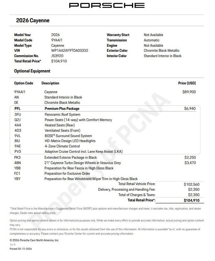 New 2026 Porsche Cayenne image 6