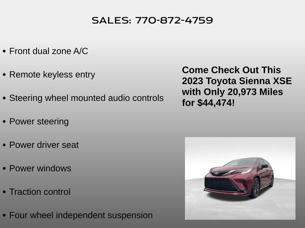 Used 2023 Toyota Sienna XSE image 20