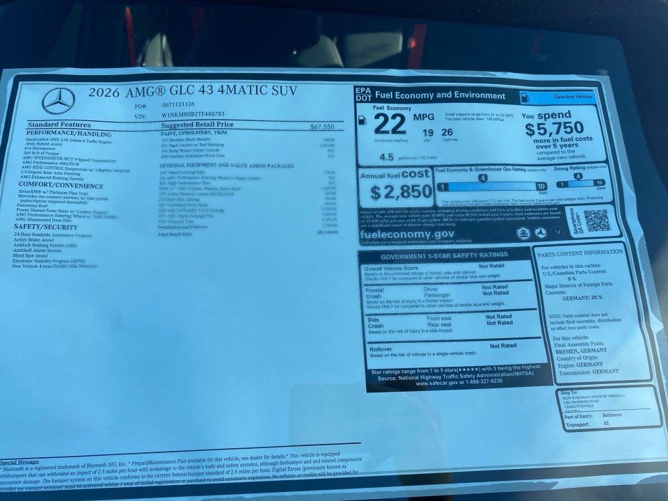 New 2026 Mercedes-Benz GLC 43 AMG 4MATIC image 33