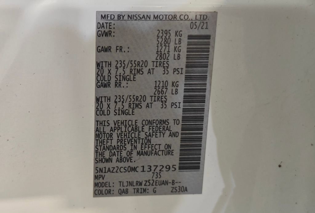 Used 2021 Nissan Murano SL w/ SL Moonroof Package image 61