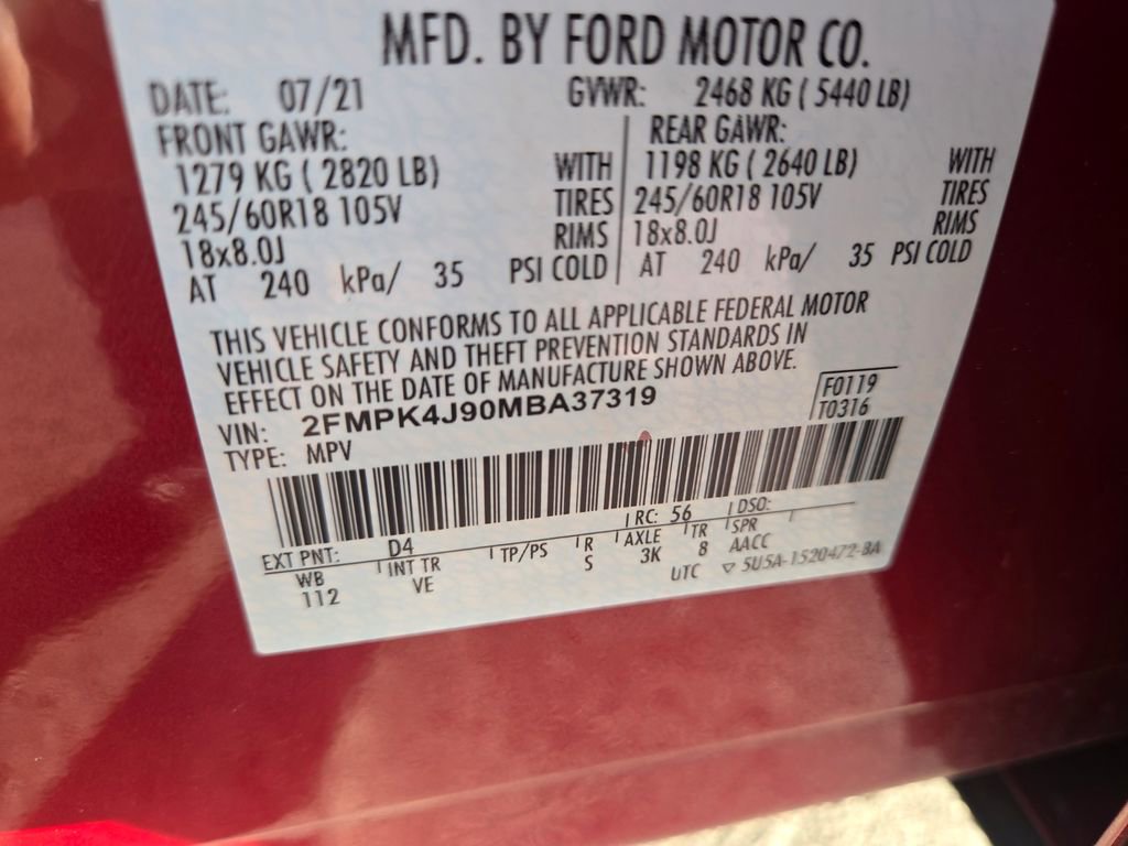 Used 2021 Ford Edge SEL w/ Convenience Package AWD/4WD image 12