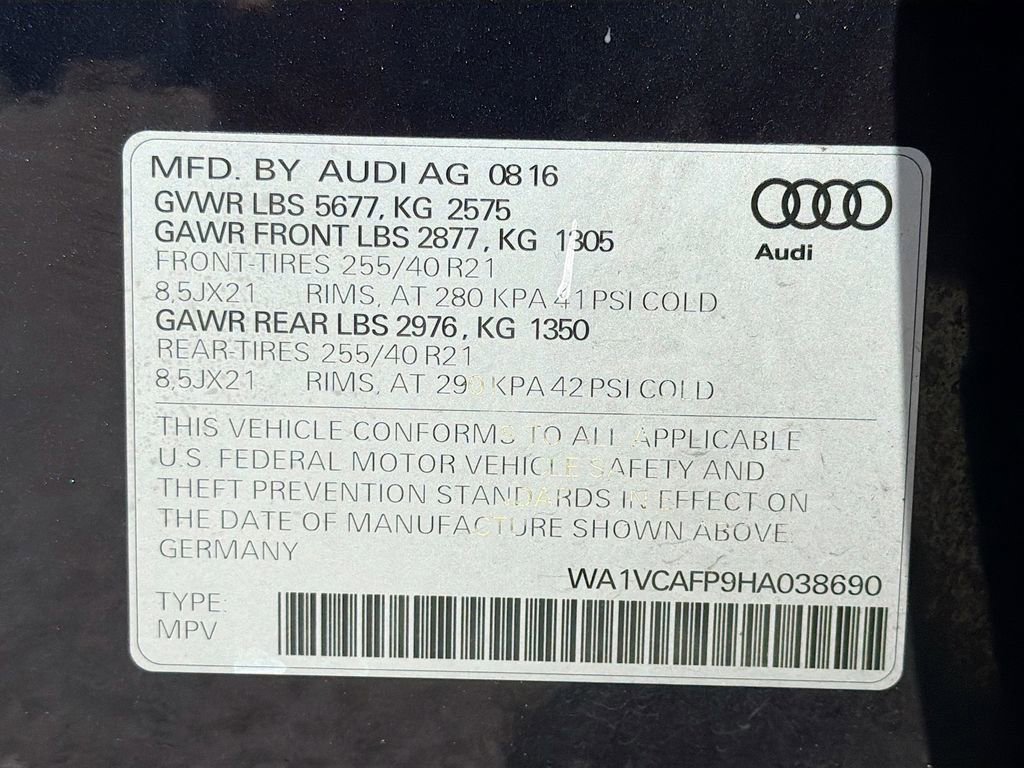 Used 2017 Audi SQ5 Prestige w/ Prestige Package image 35