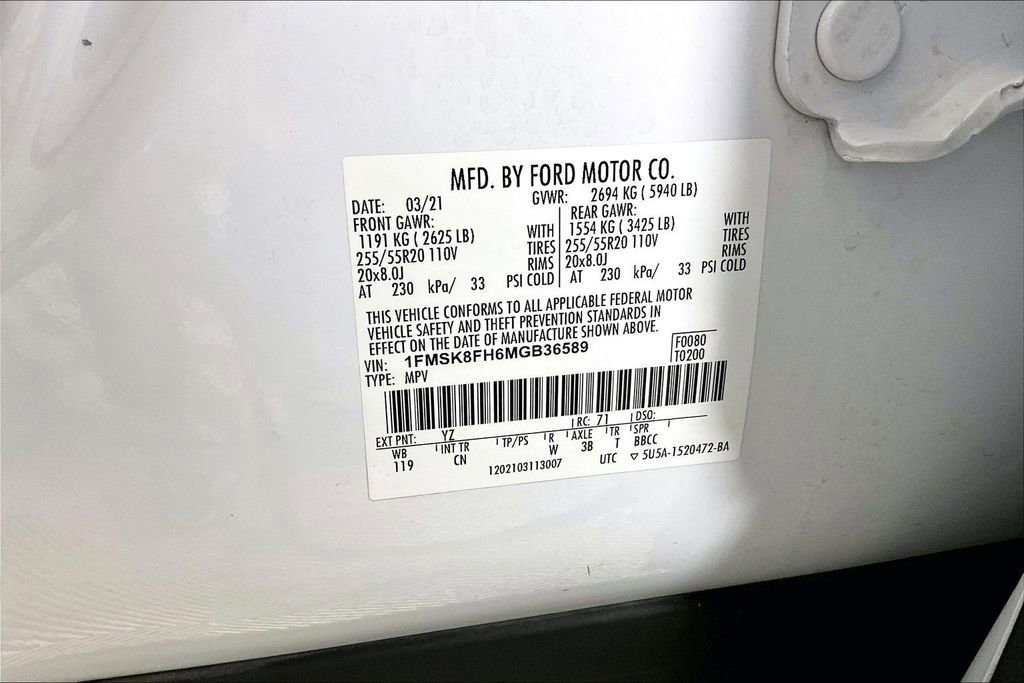 Used 2021 Ford Explorer Limited w/ Equipment Group 301A image 33