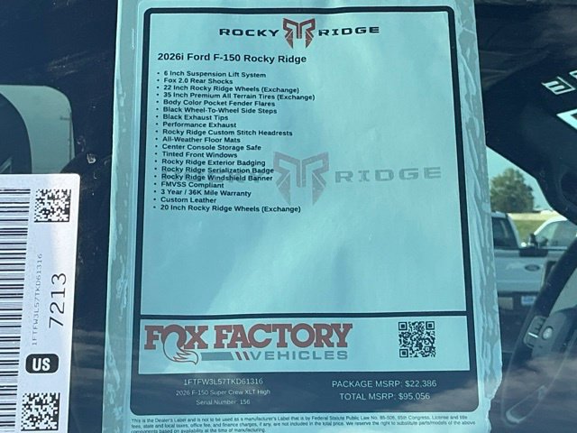 New 2026 Ford F150 XLT w/ Equipment Group 303A High AWD/4WD image 15