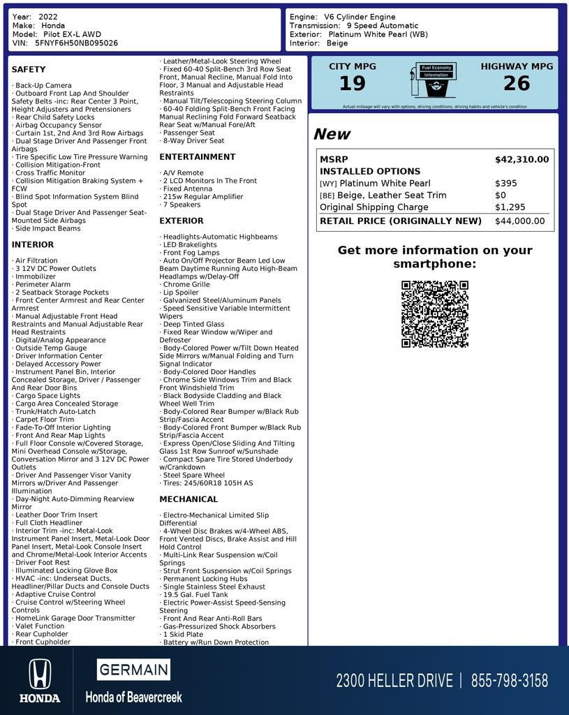 Used 2022 Honda Pilot EX-L image 37