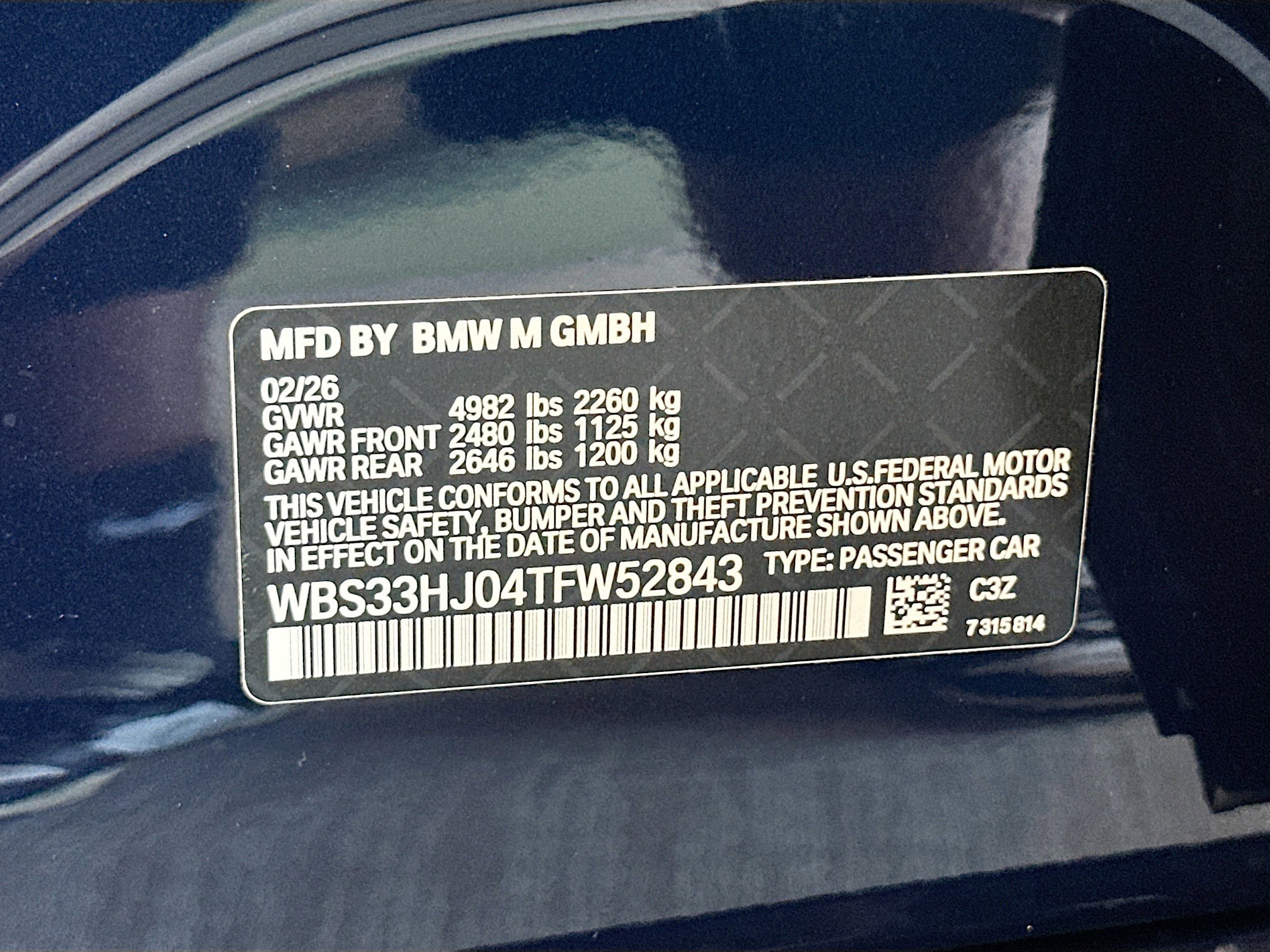 New 2026 BMW M3 Competition w/ M Carbon Exterior Package image 25