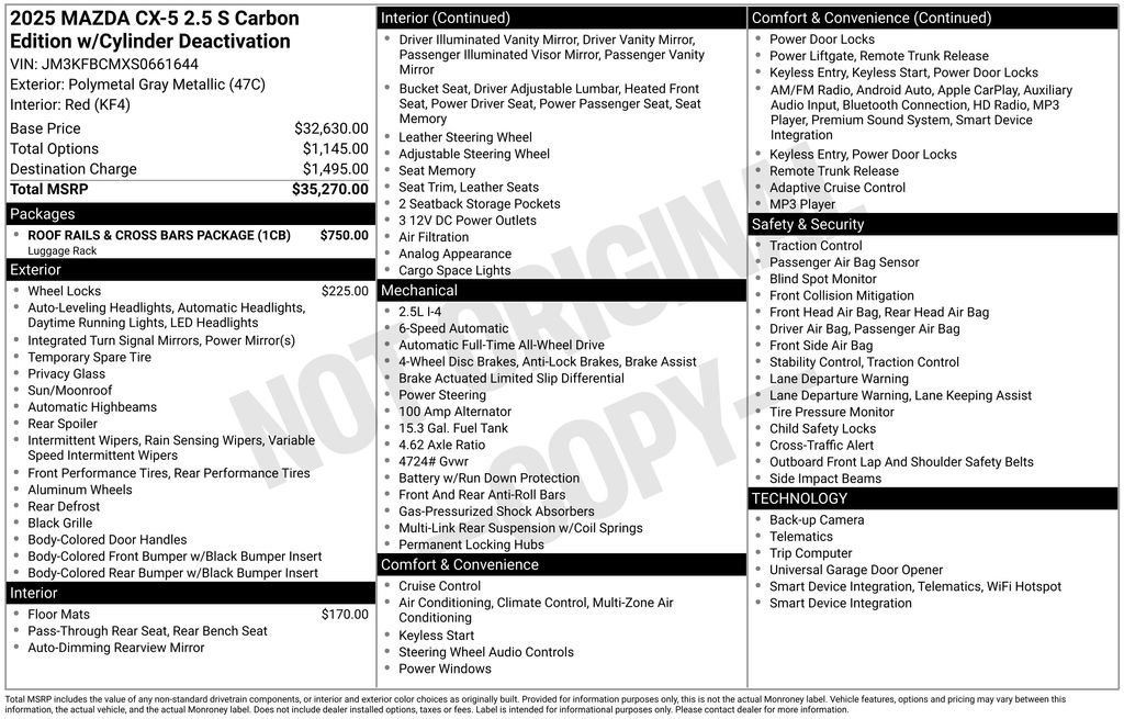 Used 2025 MAZDA CX-5 Carbon Edition video 2