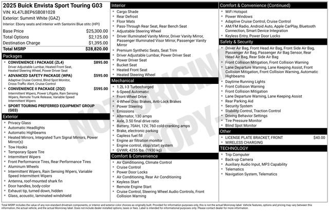 Used 2025 Buick Envista Sport Touring w/ Convenience I Package image 16