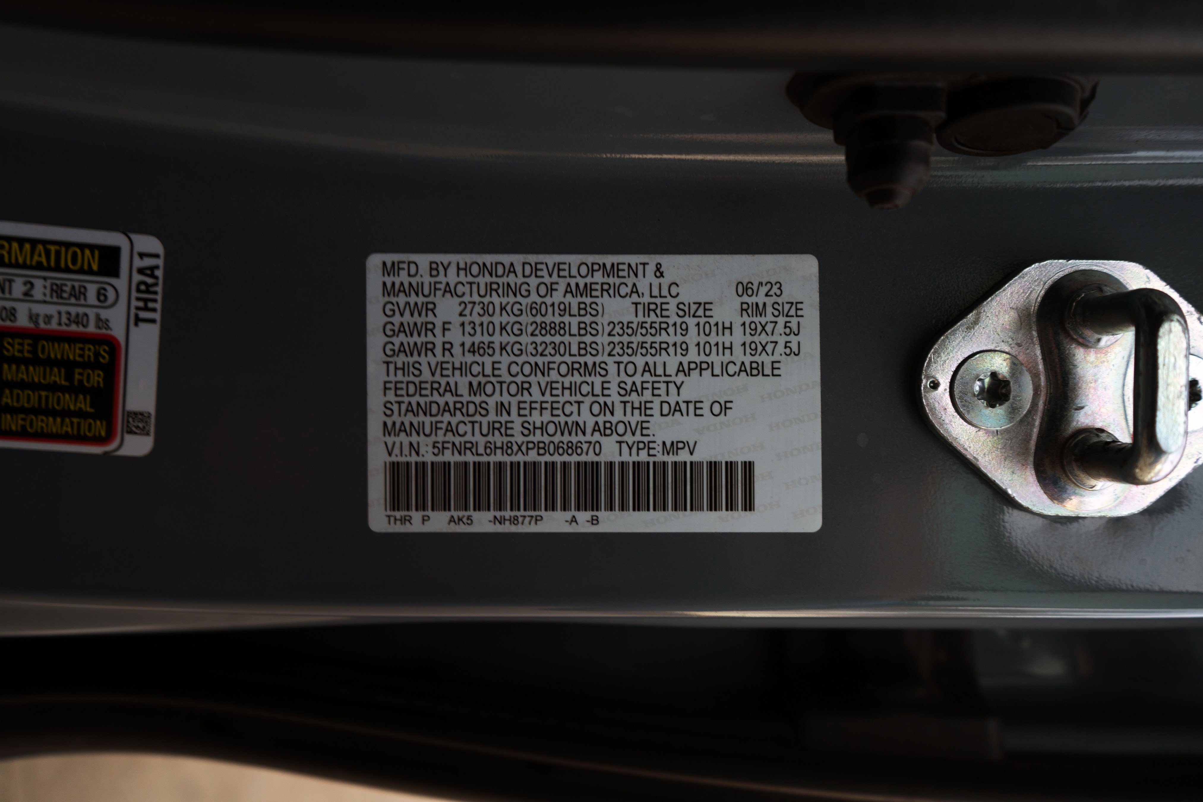 Certified 2023 Honda Odyssey Touring image 54