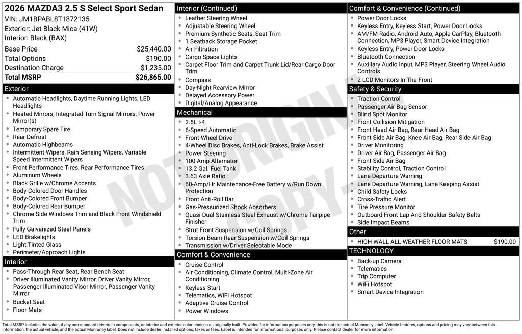 New 2026 MAZDA MAZDA3 s Sport FWD image 5