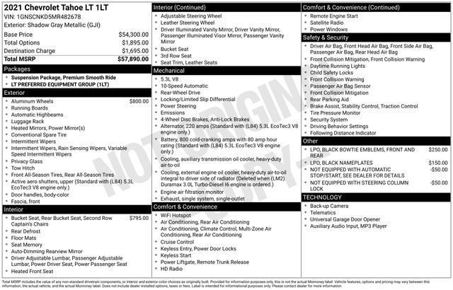 Used 2021 Chevrolet Tahoe LT image 5