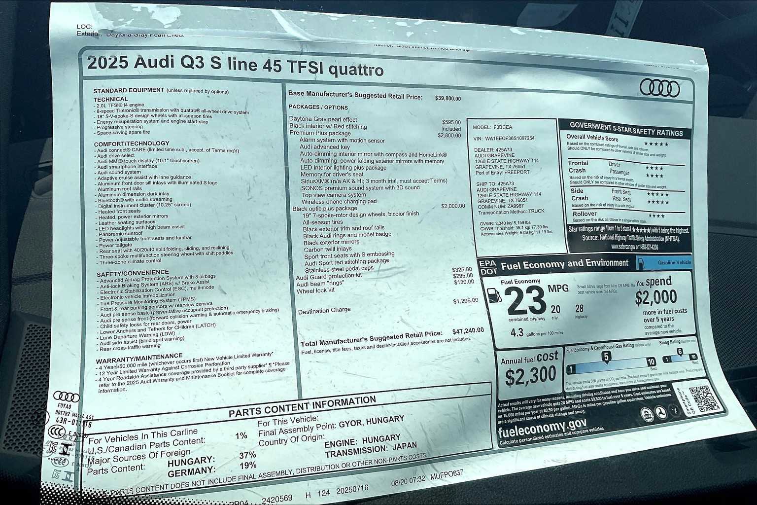 Used 2025 Audi Q3 2.0T Premium Plus w/ Premium Plus Package image 19