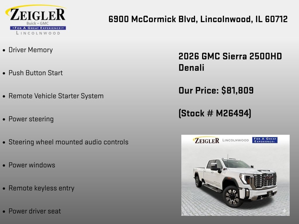 New 2026 GMC Sierra 2500 Denali w/ Denali Reserve Package AWD/4WD image 18